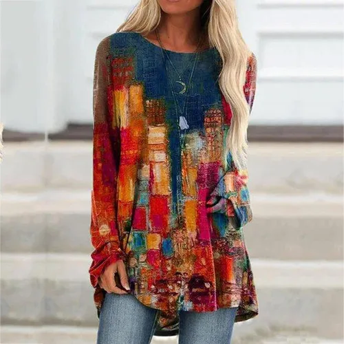 Vista 2 de Mocks for Women Autumn Winter Fashion Round Neck Long Sleeve Valentine's Day Love Printed Foreign Trade Border
