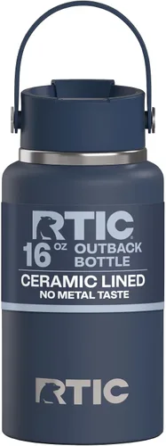 Vista 12 de RTIC - Botella de agua Outback de 32 oz (1 L), con revestimiento de cerámica, aislada, de acero inoxidable, doble pared con aislamiento al vacío