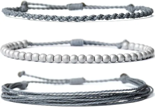 Vista 48 de Pulsera curativa hecha a mano con cuentas de piedra natural, regalo para hombres, pulsera de cuerda ajustable
