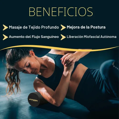 Vista 7 de Rodillo de Espuma Fitizen – Masaje Muscular, Rehabilitación para Dolor de Espalda Rígido, Fisioterapia de Tejido Profundo, Equipo de Ejercicio Firme
