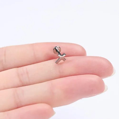 Vista 3 de Funlmo - Piercing para labio, de titanio G23, 16G, con rosca interna, para el cartílago, joyería para piercing de anillo, de medusa, Monroe