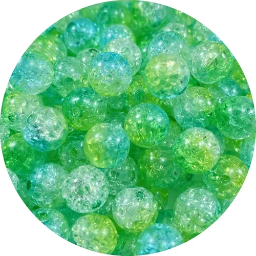 Vista 7 de 300 piezas cuentas de acrílico de 8 mm con grietas, cuentas redondas de cristal acrílico para hacer joyas, pulseras, collares, manualidades