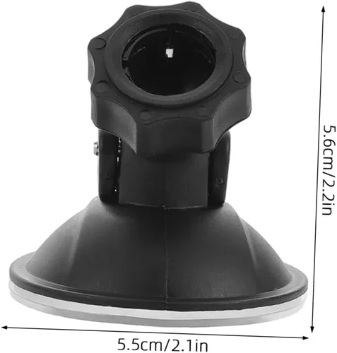 Vista 2 de Soporte para cámara de tablero de coche, soporte de cámara con ventosa, base giratoria de 360 grados para cámaras de tablero