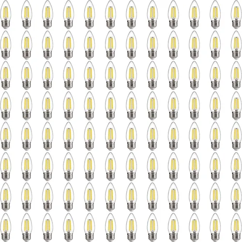 Vista 23 de FLSNT Bombillas LED de Araña Equivalentes a 40W, Bombillas LED Ámbar Regulables B11 E26 Base de Candelabro, 2200K Blanco Cálido, 330LM, Paquete de 6