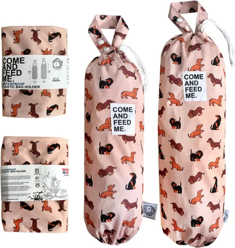 Vista 9 de 2 unids impermeable plástico supermercado bolsa titular de compras soporte organizador cocina almacenamiento bolsa dispensador múltiples diseños B&W