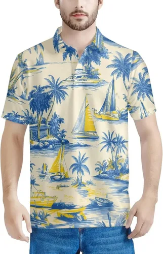 Vista 25 de HUGS IDEA Camiseta casual retro para hombre, diseño de calavera de manga corta Nota musical de hoja de otoño