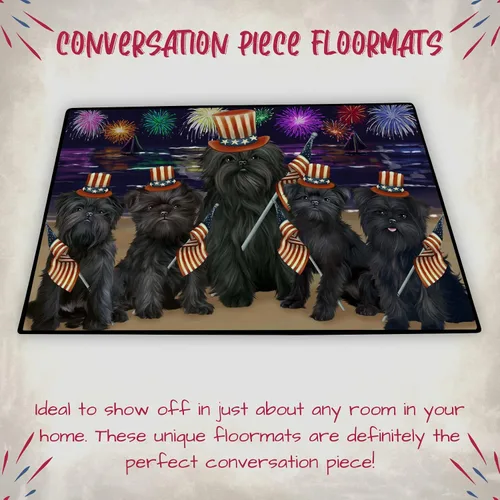 Vista 4 de Doggie of the Day Affenpinscher Dogs Floor Mat - 4th of July Independence Day - Best Dog Doormat - Protector Decor - Unique Portrait Art - Premium