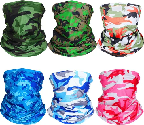 Vista 17 de Geyoga Neck Gaiter Bandana Face Mask Summer UV Protection Cooling Breathable Face Mask Neck Scarf Balaclava for Men Women