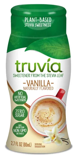 Vista 12 de Truvia Edulcorante líquido de stevia, caramelo, botella de 2.7 onzas líquidas Caramel flavor; water, stevia & natural flavor; 67 servings; 1/4 tsp