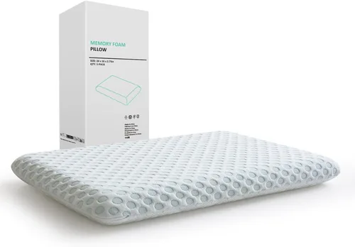 Vista 7 de Hcore Almohada ultra fina de 2.25 pulgadas para dormir boca abajo, almohada delgada para dormir de lado y espalda, almohadas de espuma viscoelástica
