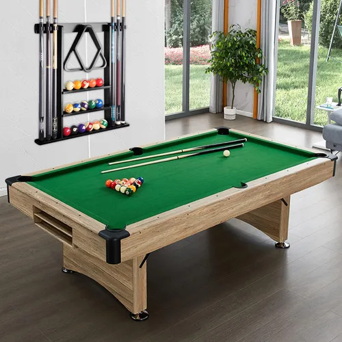 Vista 7 de Soporte para palos de billar de madera maciza, soportes para tacos de billar para accesorios de billar para sala de juegos, bar, (negro)
