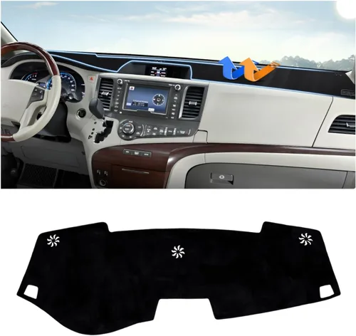 Vista 10 de Autorder Alfombrilla de cubierta de tablero para Toyota 4Runner 2003 2004 2005 2006 2007 2008 2009 Accesorios Cubierta de tablero de terciopelo