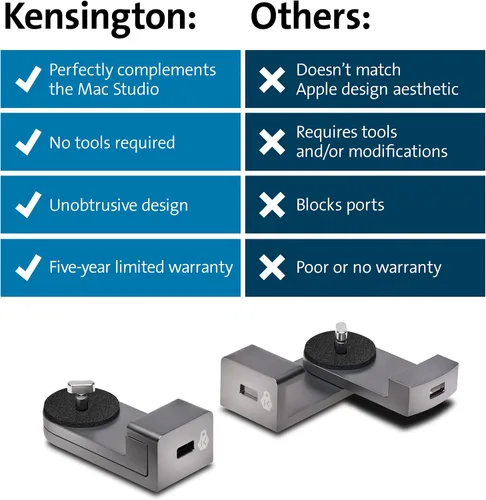 Vista 6 de Kensington Bloqueo diseñado para Mac Studio Adaptador de bloqueo Mac Studio Mount (K65101WW)