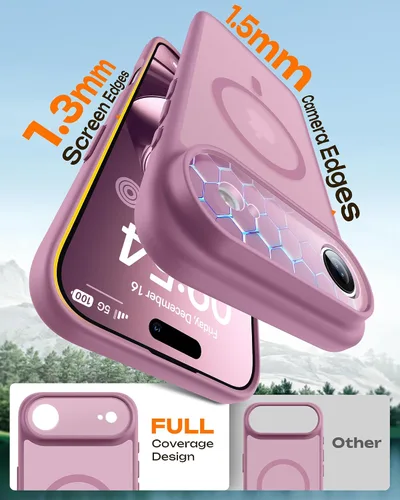 Vista 90 de TOCOL Funda para iPhone 11, compatible con Magsafe, protección completa de cámara, imanes integrados, protección contra caídas, funda translúcida