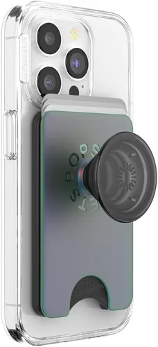 Vista 12 de PopSockets Cartera adhesiva para teléfono y tarjetero con agarre, púrpura - Aura