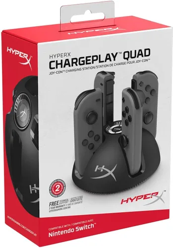 Vista 7 de HyperX Chargeplay Quad - Estación de carga Joy-Con 4 en 1 para Nintendo Switch con indicadores LED, conexión USB