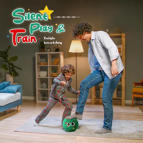 Vista 5 de VangeBow Pelotas de fútbol silenciosas para interiores para niños de 1 a 3 años, pelotas de fútbol hinchables de felpa suave para bebés y niños