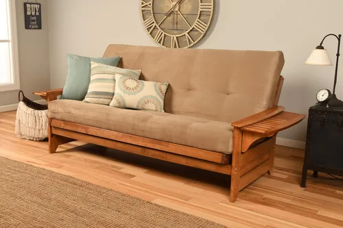 Vista 20 de Kodiak Furniture Futón Phoenix con colchón de tela canadiense en marrón/Barbados