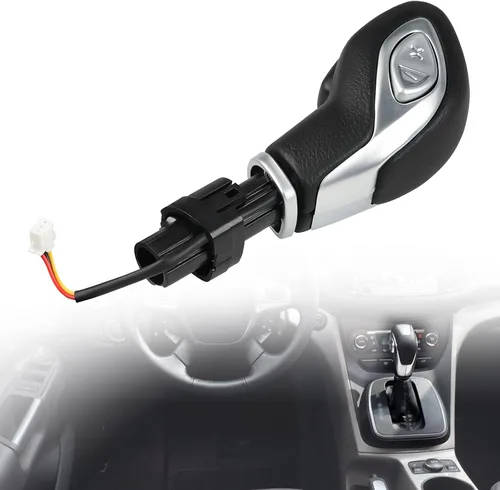 Vista 9 de JDMON Pomo de Palanca de Cambios Automática con Botón Compatible con Ford Escape Fusion 2013 2014 2015 2016 Transit 2015-2020 Palanca Selectora
