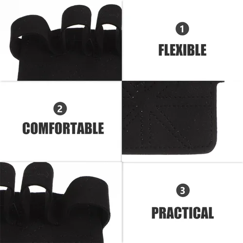 Vista 7 de Luxshiny Non-Slip Weightlifting Gloves with Palm Pads for Men and Women Breathable Pull Up Grips for Gym Training Wear-Resistant Fitness Hand