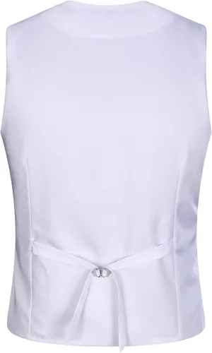 Vista 5 de AOYOG - Chaleco formal de negocios de hombres para traje o esmoquin