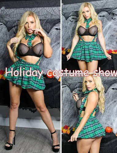Vista 5 de Avidlove Conjunto de lencería sexy para mujer con corbata y minifalda