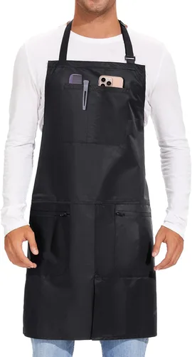 Vista 7 de izzycka Delantal de peluquería – Delantal de peluquería – Delantal de peluquería de poliuretano impermeable recubierto – Delantal de peluquería a