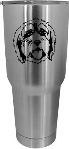 Vista 375 de Cairn Terrier - Vaso grabado con temática de perro, 30 onzas