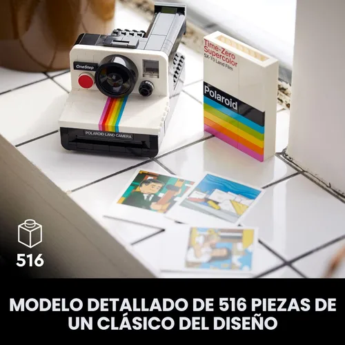 Vista 2 de LEGO Ideas Polaroid OneStep SX-70 - Juego de construcción para adultos, modelo Polaroid vintage, kit de manualidades, a partir de 18 años, regalo