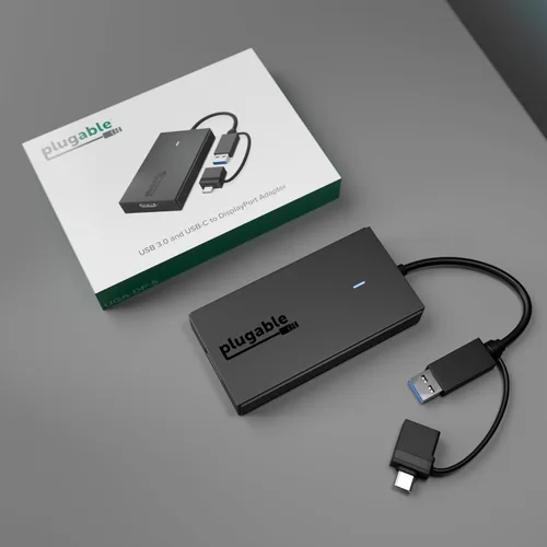 Vista 7 de Plugable Adaptador USB a DisplayPort - Conéctate a través de USB-C o USB 3.0 para agregar una pantalla de 2560 x 1440 - Compatible con Mac