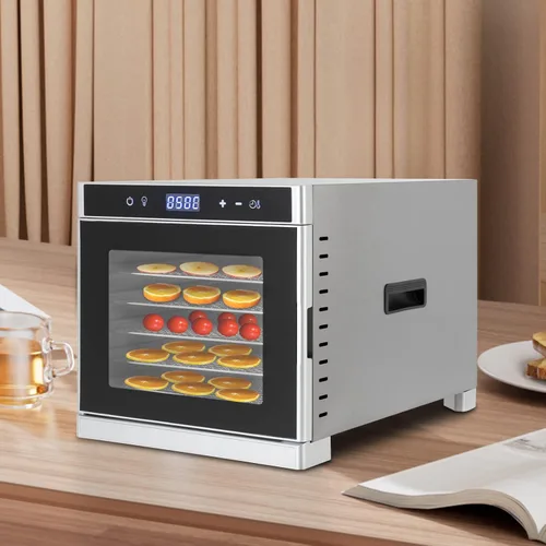 Vista 7 de 6/8 Tray Commercial Food Dehydrator Machine with Digital Adjustable 24h Timer 700w Commercial Food Dehydrator Tray Stainless Steel Fruit Meat Jerky