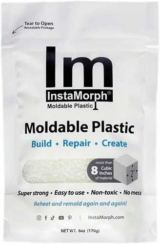 Vista 8 de InstaMorph - Plástico moldeable reutilizable para manualidades, escultura, cosplay, más de 3 onzas Reusable Thermoplastic Beads, Meltable