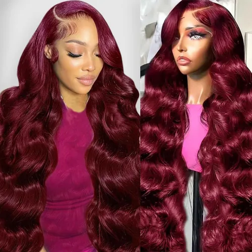Vista 7 de Pelucas de encaje frontal de onda corporal 360 de virgen brasileño de 22 pulgadas - Prearrancadas con cabello de bebé, encaje frontal completo