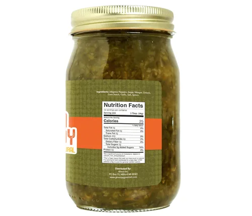 Vista 2 de Green Jay Gourmet Relish - Cajun Candy Relish - Dulce y picante condimento de jalapeño confitado y para untar - Hecho en Estados Unidos - Para