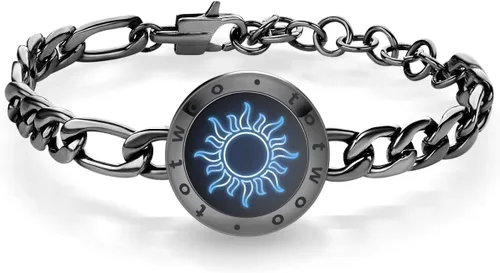 Vista 11 de TOTWOO Pulseras táctiles de larga distancia con sol y luna para parejas