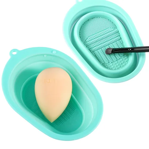 Vista 10 de DUcare Limpiador de Brochas de Maquillaje Champú Jabón Sólido Tapete de Limpieza de Brochas Elimina Color Cosmético Almohadilla Limpiadora