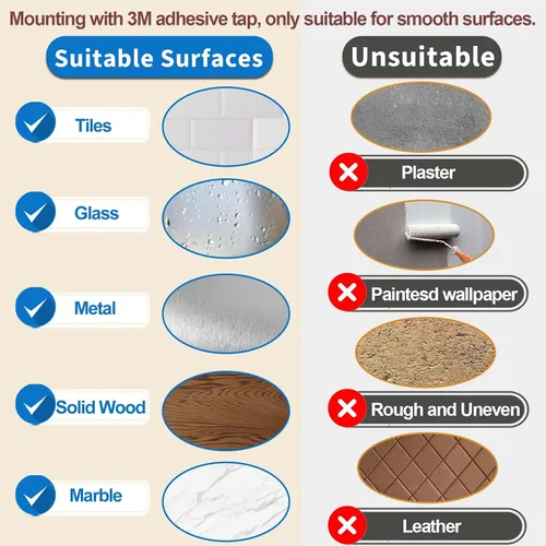 Vista 5 de Portacuchillos magnético de 12 pulgadas para pared con 6 ganchos sin taladro, doble barra magnética para cuchillos con adhesivo fuerte, gancho