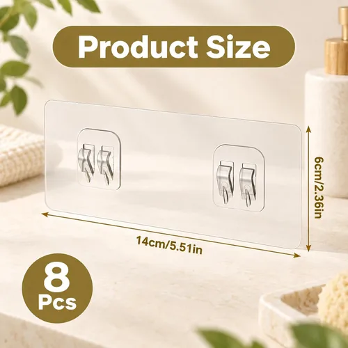 Vista 2 de 8 Pack Shower Caddy Adhesive Replacement No Drilling