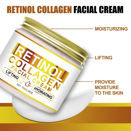 Vista 5 de Crema de colágeno con retinol, levanta y reafirma la piel, líneas finas que se desvanecen, crema hidratante antiarrugas para hombres y mujeres