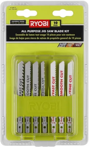Vista 3 de Ryobi A14AK10 Kit de hoja de sierra caladora multiusos (10 piezas)