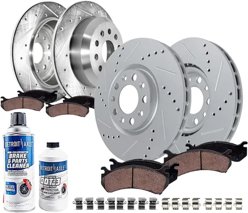 Vista 39 de Detroit Axle - Kit de freno trasero para Chevy Silverado 1500 Avalanche GMC Sierra 1500 2007-2014, Suburban Yukon XL 1500 Tahoe Escalade EXT ESV