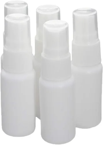 Vista 23 de Othmro Botella de spray de niebla fina, 6.8 fl oz de plástico pulverizador de botellas blancas bomba atomizadora y recargable 10 piezas 10 piezas