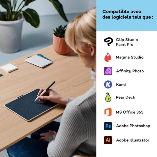 Vista 4 de Wacom ONE M 2023 Pen Tablet Media, W128495236