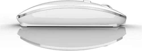 Vista 5 de Ratón Bluetooth para iPad Pro iPad Air Mac MacBook Pro MacBook Air MacBook Laptop Chromebook Win8/10/11 HP DELL PC Blanco