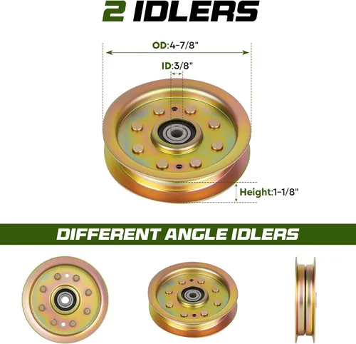 Vista 7 de Kit de reconstrucción de husillo 918-04822 de 42 pulgadas para Cub Cadet LTX1040 LTX1042 RZT-42, 2 husillos 618-04822 618-04889, 2 rodillos