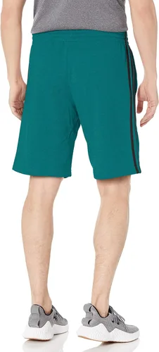 Vista 2 de adidas Essentials - Pantalones cortos de forro polar de 3 rayas para hombre Gris