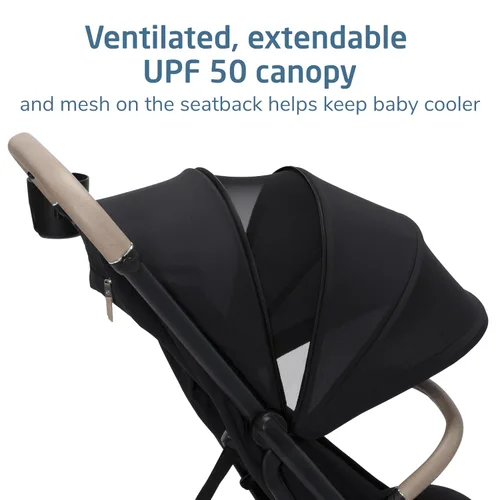 Vista 9 de Maxi-Cosi Oxford Cabin - Cochecito de viaje ligero para vuelos de avión, cochecito portátil para viajes familiares, sombra de mar