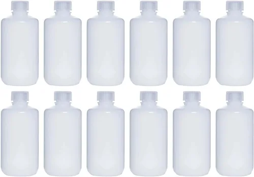 Vista 8 de Botellas de reactivo de HDPE de boca estrecha de 2.0 fl oz, 2 onzas, con tapas de polipropileno, paquete de 20