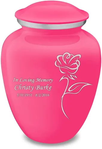 Vista 14 de Geturns Abraza pequeñas urnas de cremación de rosas personalizadas para cenizas humanas, urna funeraria negra para mujeres y hombres, 44 libras