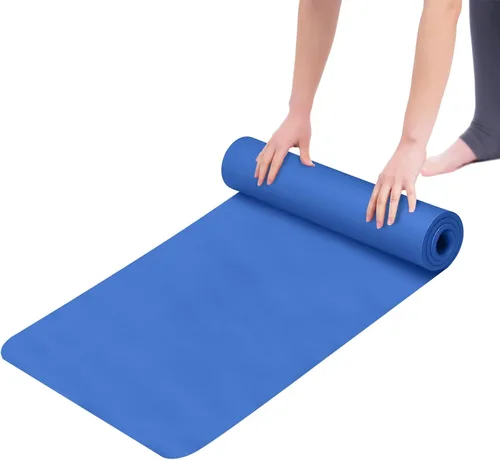 Vista 3 de Tapete de yoga, tapete de ejercicio para hombres y mujeres, 68 x 23 pulgadas, antideslizante, 0.157 in de grosor, tapete de entrenamiento para yoga